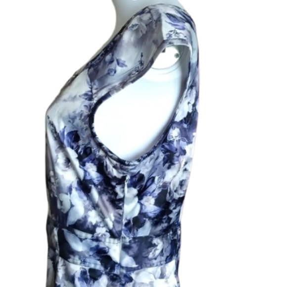 NWOT Latin Quarters  Wight & Purple 💜 Floral Stain Women's Dress Size L - Picture 10 of 16